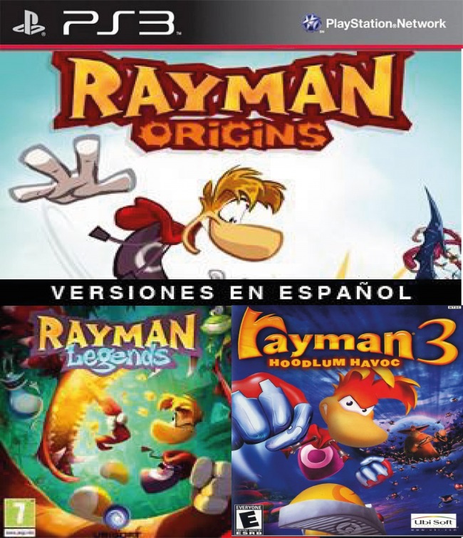 3 en 1 Rayman Origins Mas Rayman Legends Mas RAYMAN 3 HD Ps3 Gamecode | de juegos Digitales PS3 PS4 Ofertas